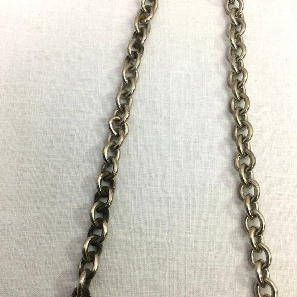 Doncastor Pebbled Leather Chain Link Double Handle Lined Black Bucket Handbag - Picture 10 of 16